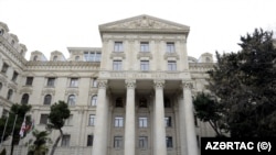 Azerbaijan - The Azerbaijani Foreign Ministry building in Baku.