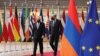 Belgium - European Council President Charles Michel meets with Armenian Prime Minister Nikol Pashinian in Brussels, December 14, 2021.