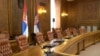 Inside the building of the government in Belgrade, Serbia