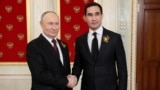 Prezident Berdimuhamedow rus prezidenti Wladimir Putin bilen. Arhiw suraty