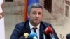 Armenia - Lawyer Karen Alaverdian speaks at a news conference in Yerevan, June 13, 2023.