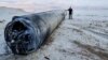 Балистична ракета лежи на брега на Мъртво море, след като Иран изстреля дронове и ракети към Израел, 14 април 2024 г.