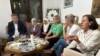 Representatives of the Srebrenica Genocide Victims Association in the Memorial Center, Srebrenica, Bosnia and Hercegovina