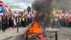 Protest poljoprivrednika Poljske u Varšavi zbog politike EU prema uvozu poljoprivrednih proizvoda iz Ukrajine, mart 2024.