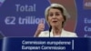 Președinta Comisiei Europene, Ursula von der Leyen, vorbind jurnaliștilor la Bruxelles, pe 16 iulie, la prezentarea propunerii pentru următorul buget multianual al Uniunii Europene.