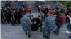 Armenia - The police detain the mother of an Armenian soldier killed in the 2020 war in Nagorno-Karabakh at the Yerablur Military Pantheon, Yerevan, September 21, 2022.