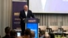 Americanul Brian Brown vorbește la conferința Make Europe Great Again (MEGA) de la Chișinău. 