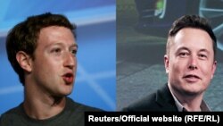 Марк Цукерберг (слева) и Илон Маск, владельцы и символы социальных сетей Facebook и X (бывший Twitter)
