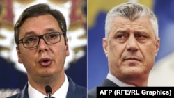 Aleksandar Vučić i Hašim Tači