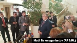 Спецпредставитель президента России по сирийскому урегулированию Александр Лаврентьев после переговоров по Сирии. Астана, 14 сентября 2017 года.