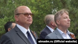 Геннадій Бахарєв (л), перший підконтрольний Росії мер Сімферополя