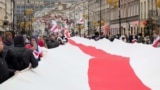 Шэсьце беларусаў у Варшаве, студзень 2025 году. Ілюстрацыйнае фота