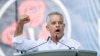 Vladimir Plahotniuc în timpul unui miting în Chișinău, în iunie 2019. 