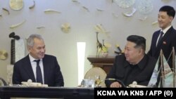 Сергей Шойгу и Ким Чен Ын во время встречи в Северной Корее в сентябре 2024 года