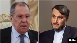 Министр иностранных дел России Сергей Лавров (слева) и глава МИД Ирана Хосейн Амир Абдоллахиян