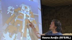 Emir Kusturica na predstavljanju projekta 'Andrićgrad', Beograd, juni 2011.