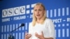 Finska šefica diplomatije Elina Valtonen, trenutno predsjedavajuća OSCE-a, na obilježavanju 50. godišnjice Helsinškog završnog akta u Helsinkiju, 31. jula 2025.