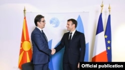 Francuski predsednik Emanuel Makron sastaje se u Parizu s predsednikom Severne Makedonije Stevom Pendarovskim. (arhivska fotografija)