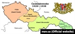 Мапа Чехословацької Республіки