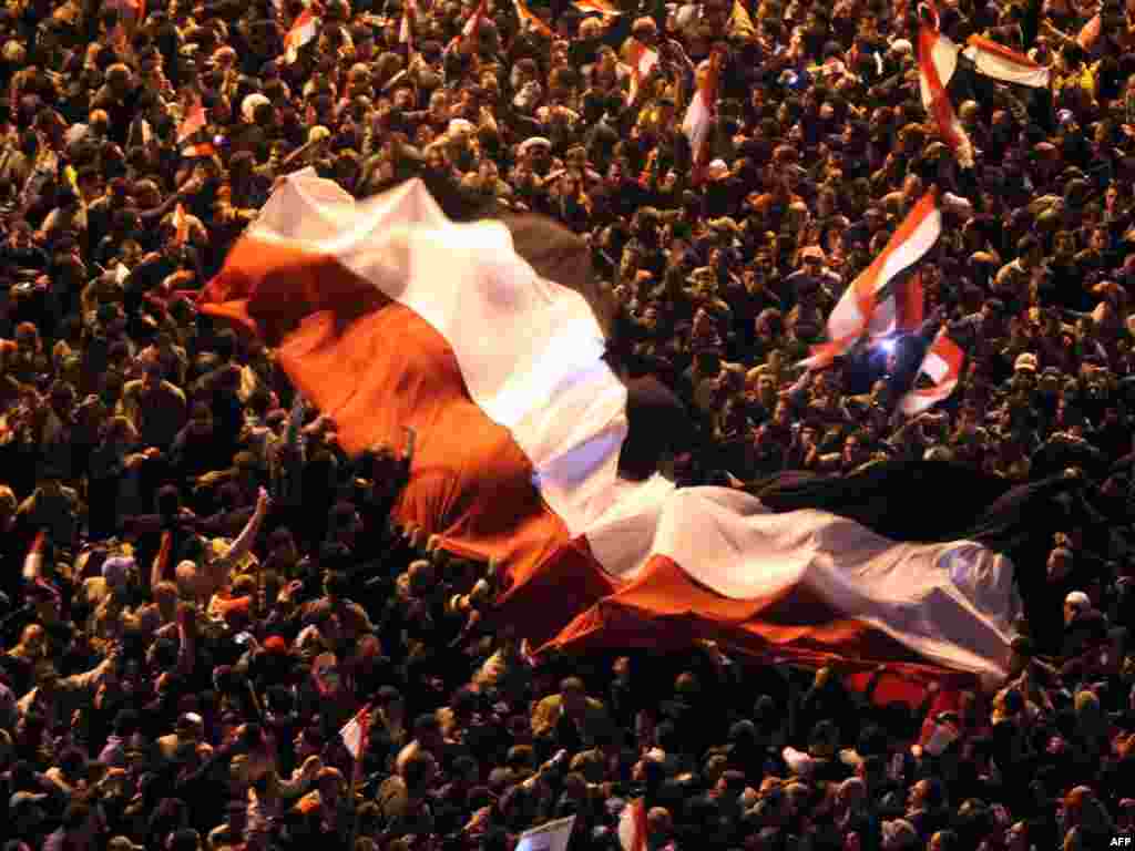Kairo, 11.02.2011. Foto: AFP / Khaled Desouki 