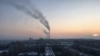 Вид на бишкекскую ТЭЦ. Январь 2020 года. 
