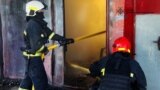 Rusiýanyň Dnepre uran zarbasynyň netijesinde ýangyn döredi