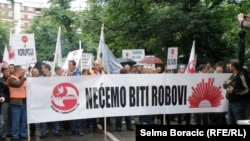 Veliki radnički protest u Sarajevu