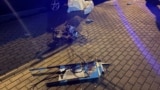 Рэшткі бесьпілётніка ў менскім двары, 29 ліпеня 2025