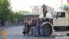 Члены вооруженной группы «Сасна црер» на территории полка ППС, Ереван, июль 2016 г. 