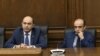Armenia -- Bright Armenia Party leaders Edmon Marukian (L) and Taron Simonian at a news conference in Yerevan, February 12, 2021.