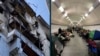 Ukraine - damage in Odesa and people taking shelter in Kyiv during overnight attacks on July 19 - screen grab