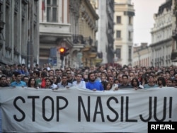 Protest protiv nasilja u Beogradu, fotografija iz arhive: Vesna Anđić
