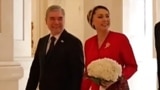 baku, azerbaijan. turkmenistan former president Gurbanguly Berdimuhamedov withi his daughter Oguljahan Atatabayev