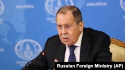 RUSSIA -- Russian Foreign Ministry Press Service, Russian Foreign Minister Sergey Lavrov speaks during a meeting with the Association of European Businesses in Moscow, October 5, 2020