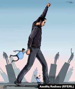 Bayram Məmmədovun karikaturası (Rəssam Gündüz Ağayev)