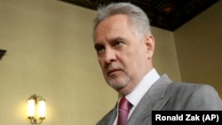 Ukrainian oligarch Dmytro Firtash appears in court in Vienna in June 2019.