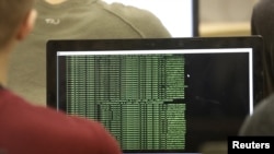 Estonia -- Students attend cyber defense class in the school in Poltsamaa, December 4, 2015