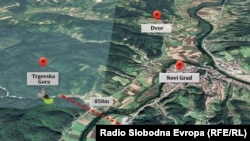 Geografski prikaz mogućeg odlagališta radioaktivnog otpada
