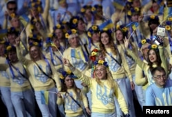 Члени української паралімпійської збірної під час урочистої церемонії відкриття Паралімпіади, Ріо-де-Жанейро, 7 вересня 2016 року