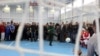 Поранешниот премиер Никола Груевски на отварањето на училишна спортска сала, дел од проектот 145 спорски сали во основни и средни училишта, во општина Петровец во ноември 2013 година 