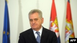 Tomislav Nikolić u obraćanju novinarima, 16. januar 2013.