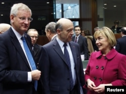 Vesna Pusić na sastanku u Bruxellesu, 23. siječanj 2012.
