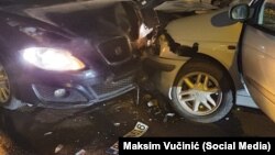 Razbijen službeni automobil u saobraćajnoj nezgodi, koji je fotografisao poslanik Maksim Vučinić