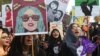 FILE: Pakistani women activists during a rally for women rights on International Women's Day in Lahore on March 8, 2019.
