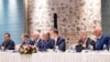Российская делегация во главе с советником Путина Владимиром Мединским на переговорах в Стамбуле, Турция, 16 мая 2025 года