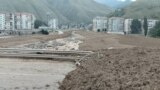 После схода селевого потока в городе Тырныаузе, Кабардино-Балкария, 1 августа 2025 года