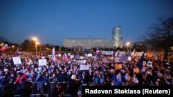 Протест против проруската политика на словачкиот премиер Фицо