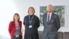 Šef Misije OSCE-a u Bosni i Hercegovini, ambasadorica Kathleen Kavalec (L), sutkinja Joanna Korner iz Velike Britanije i britanski ambasador u Bosni i Hercegovini, Matt Field; Sarajevo, 29. januara 2020. godine 