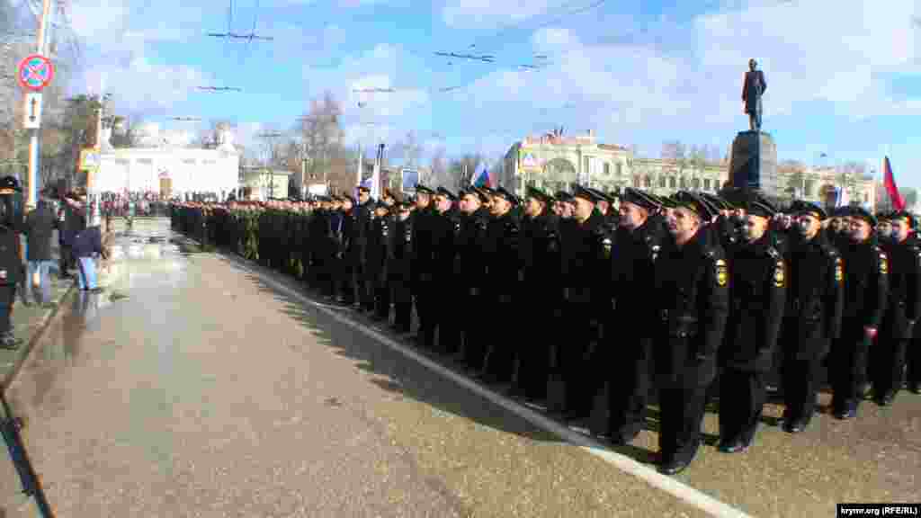 Святкувавння річниці «возз'єднання» Криму з Росією у Севастополі, 18 березня 2015 року