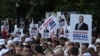 Armenia - Supporters of jailed businessman Samvel Karapetian rally in Yerevan, July 4, 2025.
